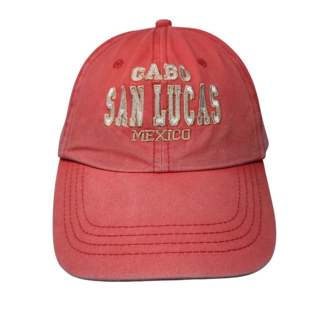 Cabo San Lucas Mexico Strapback Hat Pink One Size Adjustable Embroidered dKps